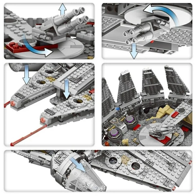 Конструктор Millennium Falcon, 1381 деталь, Сокіл Тисячоліття, Star Wars, 75105 - Фото 6 Конструктор Millennium Falcon, 1381 деталь, Сокіл Тисячоліття, Star Wars, 75105 - изображение 6