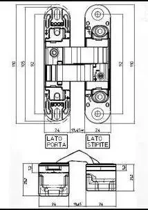 Завіса Hafele прихована K1000 3D 180° 927,91,773 Чорний (00091211) - изображение 2