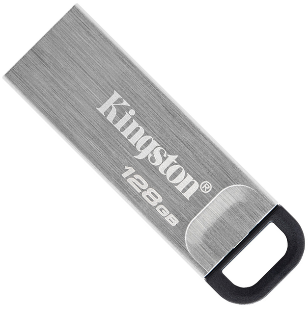 Флеш пам'ять 128GB Kingston DT Kyson Silver/Black (DTKN/128GB) - Фото 1 Флеш пам'ять 128GB Kingston DT Kyson Silver/Black (DTKN/128GB) - изображение 1