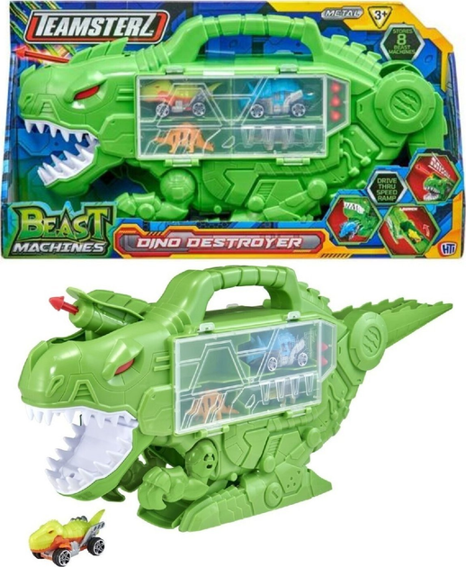 Zestaw zabawkowy Teamsterz transporter z wyrzutnią Dino 1410004 (5050841000443) - obraz 1
