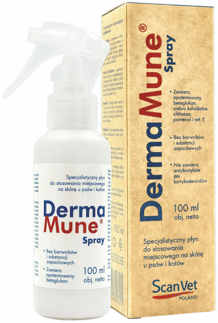Spray ScanVet GenoMune dla psów i kotów o problemach dermatologicznych 100 ml (5903624842825) - obraz 1