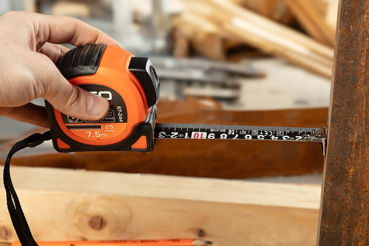 Рулетка NEO Tools Super Black сталева 3 м x 16 мм з автоматичним блокуванням, 2 кнопками стоп та магнітом 67-241 (5907558472233) - зображення 8