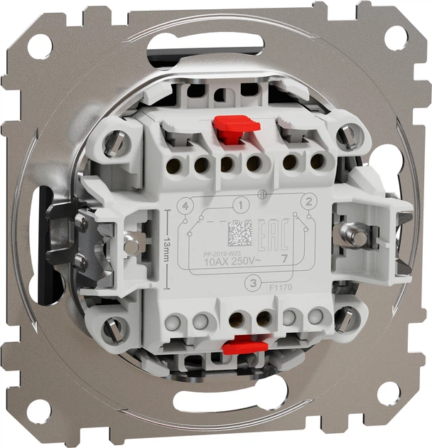 Перехресний вимикач Schneider Electric Sedna Design Чорний SDD114107 - Фото 2 Перехресний вимикач Schneider Electric Sedna Design Чорний SDD114107 - изображение 2