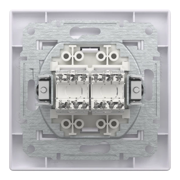Розетка комп'ютерна RJ45 UTP кат.6Е подвійна Schneider Electric Asfora Біла EPH4800121 - изображение 3