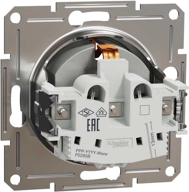 Розетка з заземленням Schneider Electric Asfora Алюміній EPH2900161 - изображение 2