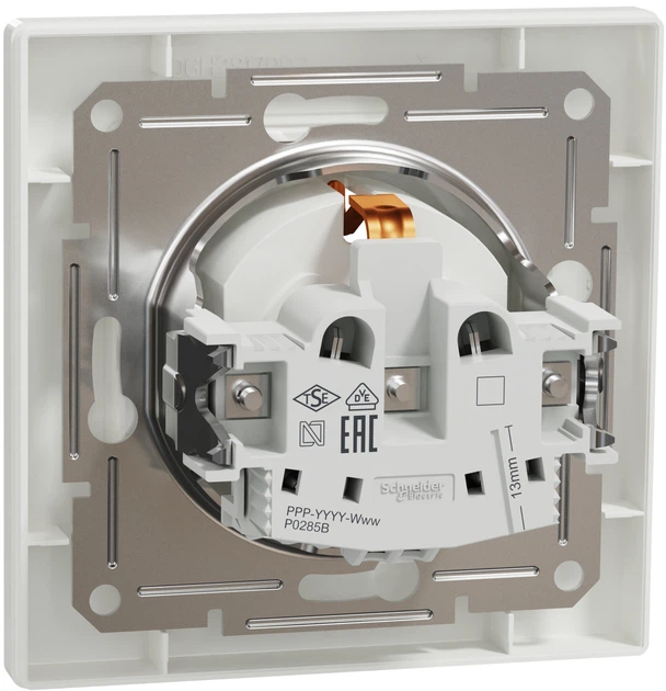 Розетка з заземленням з захисними шторками Schneider Electric Asfora Біла EPH2900221 - Фото 2 Розетка з заземленням з захисними шторками Schneider Electric Asfora Біла EPH2900221 - изображение 2
