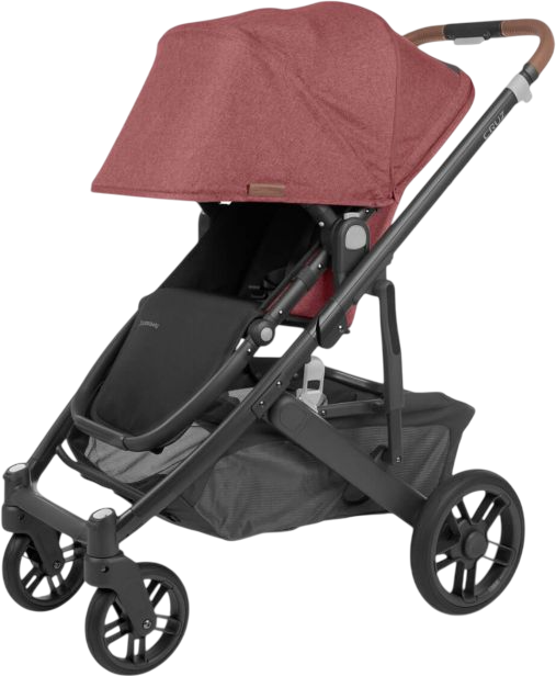 Универсальная коляска 2 в 1 UPPAbaby Cruz V2 Lucy Rosewood Mélange / Carbon Frame (810030098928) - Фото 7 Универсальная коляска 2 в 1 UPPAbaby Cruz V2 Lucy Rosewood Mélange / Carbon Frame (810030098928) - изображение 7
