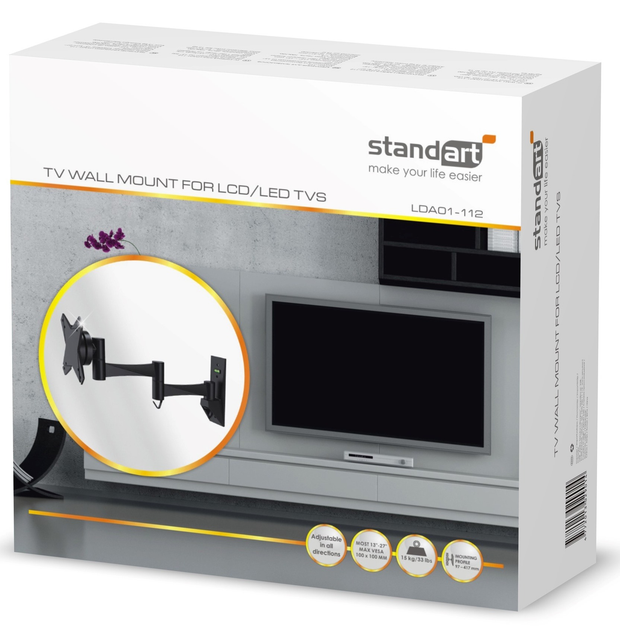 Кронштейн для телевізора Standard 13-27″ 15 кг LDA01-112 (4772013029014) - зображення 1