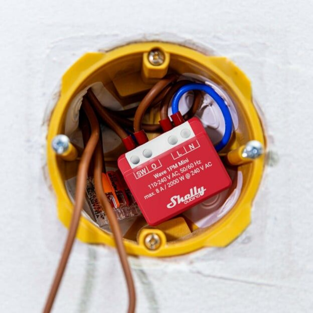 Інтелектуальний перемикач Shelly Relais Wave 1PM Mini Z-Wave (3800235269145) - зображення 2