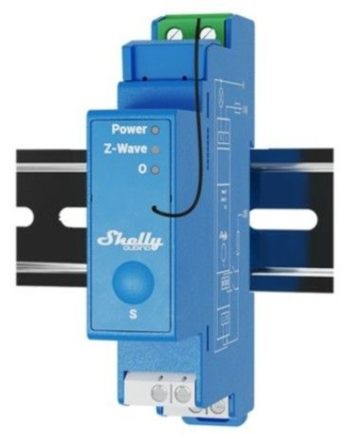 Перемикач напівпровідниковий Shelly Relais "Wave Pro 1" max 16A Z-Wave DIN-Rail (3800235269091) - зображення 3