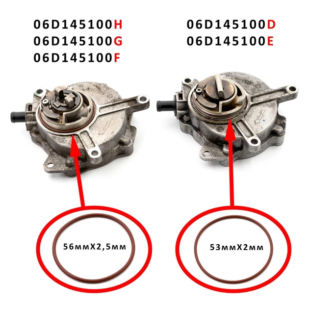 Ремкомплект вакуумного насоса VW и AUDI 2.0 TFSI 06D145100H и 06D145100E - изображение 3