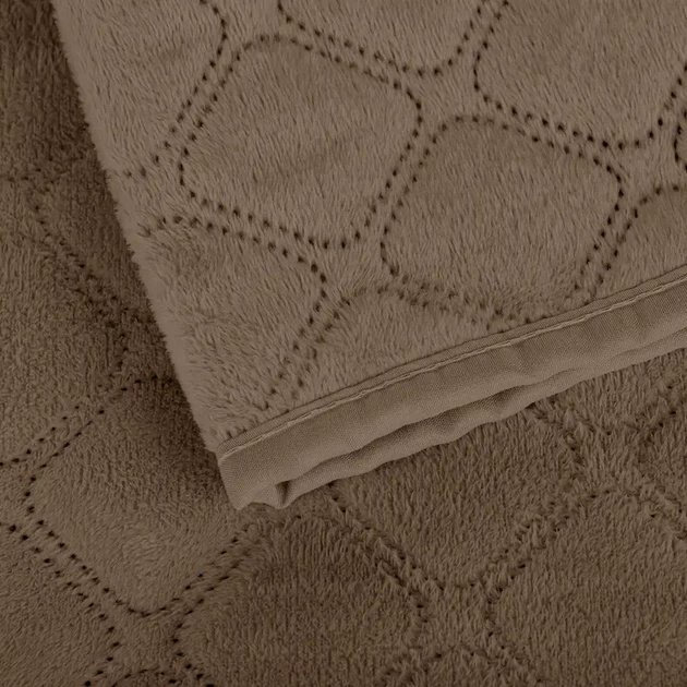 Покривало ТЕП "VELOUR" Капучино/Ромб круглий, 240x260 - зображення 6