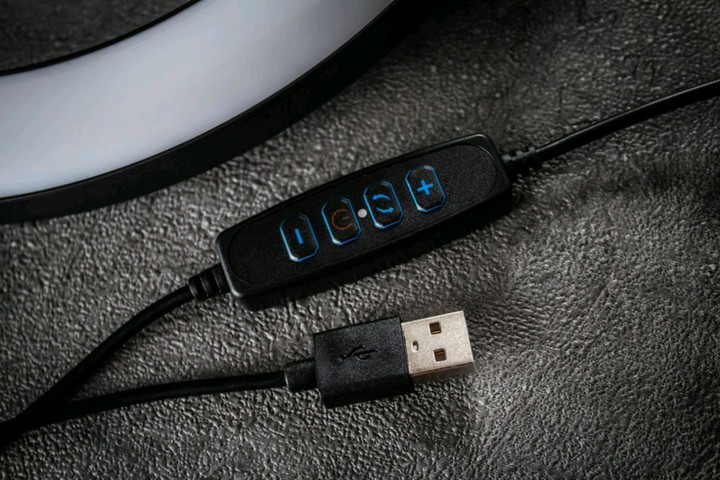 Кольцевая лампа со штативом 26см led RGB лампа настольная 26см + настольный штатив с держателем для телефона - Фото 6 Кольцевая лампа со штативом 26см led RGB лампа настольная 26см + настольный штатив с держателем для телефона - изображение 6