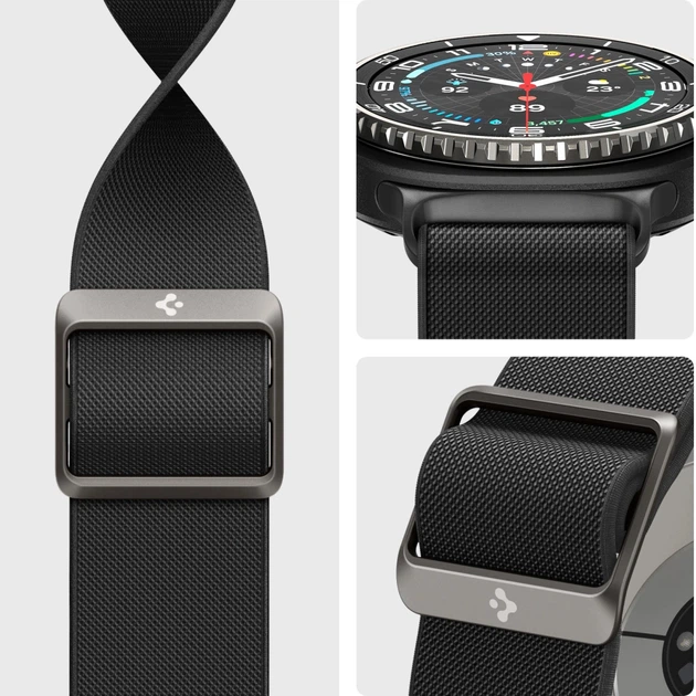 Ремешок Spigen Watch Band Lite Fit для Galaxy Watch 8/9 40/44/46mm Black (AMP10117) - изображение 4