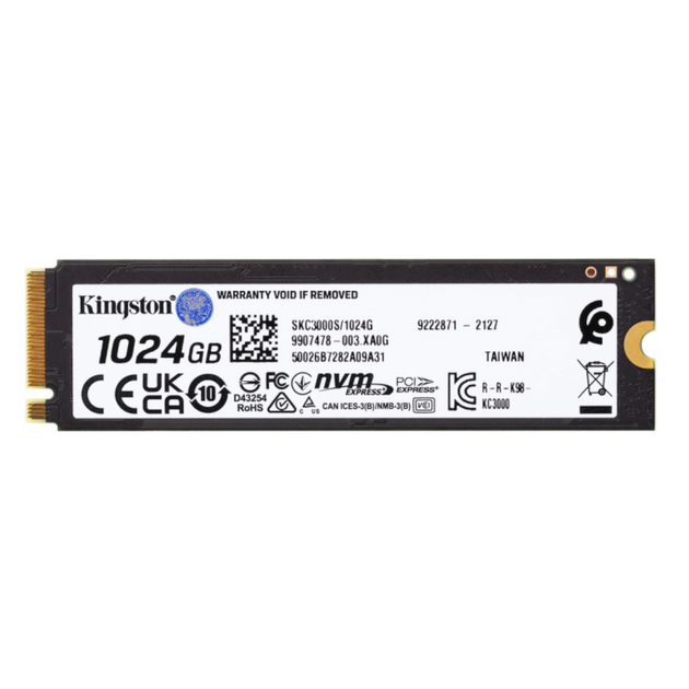 Накопитель SSD M.2 Kingston SKC3000S/1024G PCI Express 4.0x4/1ТБ/3D NAND TLC - изображение 4