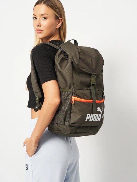 Рюкзак спортивный тканевый 20 л вмещает формат А4 Puma Phase Elevated Hooded Backpack 09173609 Зеленый (4069156960480) - Фото 3 Рюкзак спортивный тканевый 20 л вмещает формат А4 Puma Phase Elevated Hooded Backpack 09173609 Зеленый (4069156960480) - изображение 3