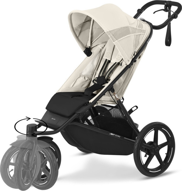 Wózek spacerowy sportowy Cybex Avi Spin Seashell Beige Gold (4063846472192) - obraz 2