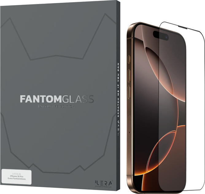 Szkło hartowane iLera Fantom Glass do Apple iPhone 16 Pro Black (iLFant16PR) - obraz 1