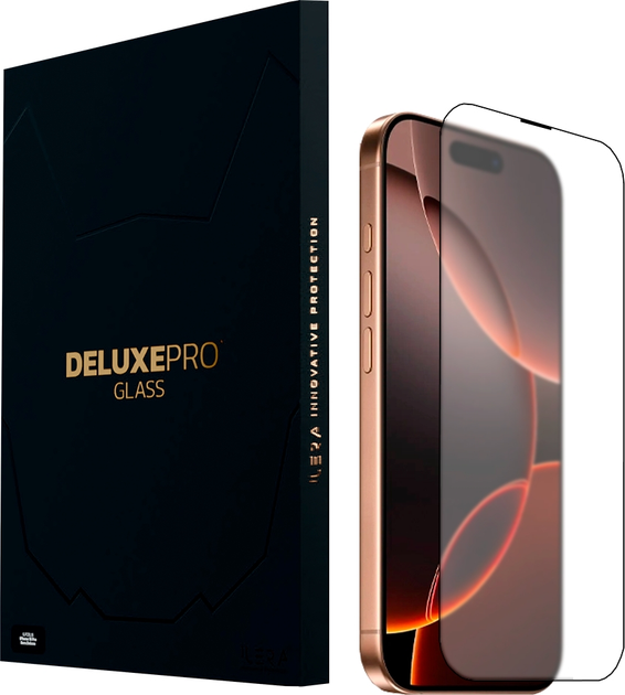Szkło hartowane iLera Deluxe Frosted Glass do Apple iPhone 16 PRO MAX Black (iLFrDL16PRMAX) - obraz 1
