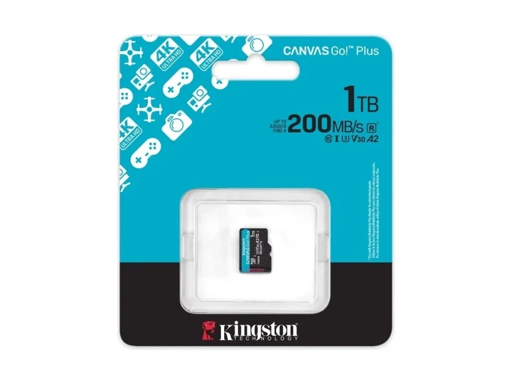 Карта пам'яті Kingston MicroSDXC 1TB Canvas Go Plus Gen4 200MB/s A2 U3 V30 (SDCG4/1TBSP) - изображение 2