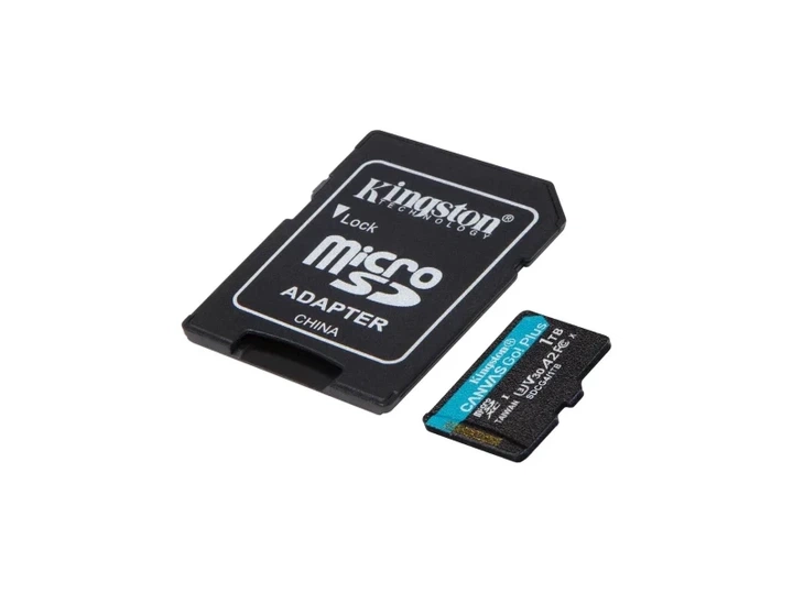 Карта пам'яті Kingston MicroSDXC 1TB Canvas Go Plus Gen4 200MB/s A2 U3 V30 + SD-адаптер (SDCG4/1TB) - Фото 2 Карта пам'яті Kingston MicroSDXC 1TB Canvas Go Plus Gen4 200MB/s A2 U3 V30 + SD-адаптер (SDCG4/1TB) - изображение 2