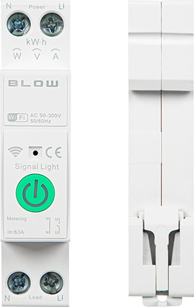 Розумне реле Blow перемикач на DIN-рейку 63 A Wi-Fi Tuya (5900804143291) - зображення 2