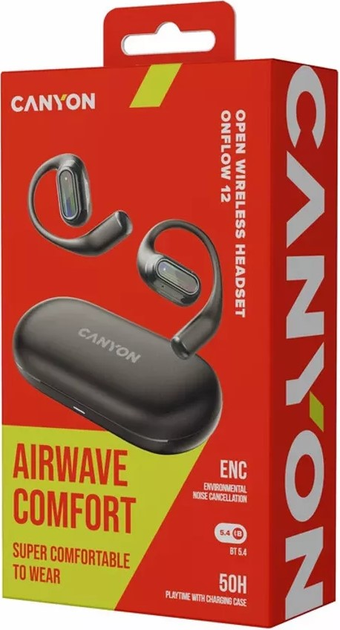 Słuchawki Canyon OnFlow 12 OWS ENC Black (CNS-TWS12BK) - obraz 6