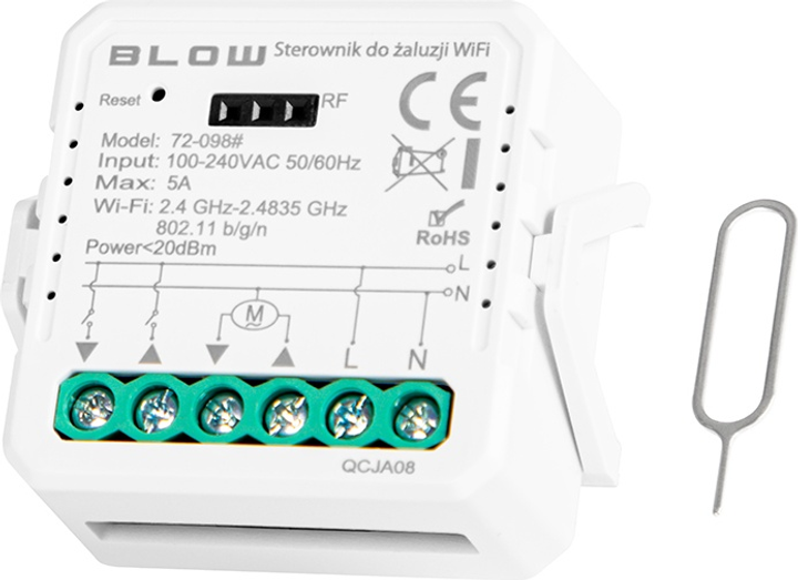 Розумний контролер жалюзі Blow Wi-Fi Tuya (5900804146933) - зображення 2
