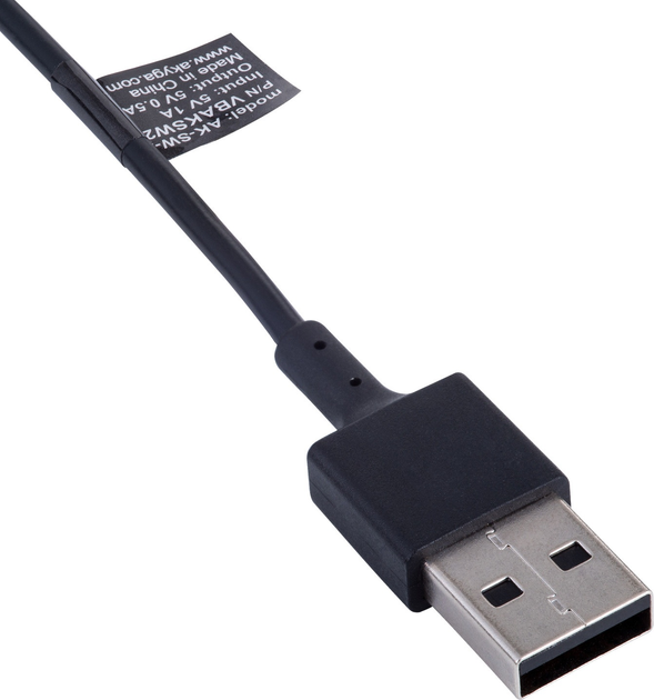 Kabel AKYGA do ładowania Fitbit Versa / Versa Lite 1 m Black (AK-SW-25) - obraz 3
