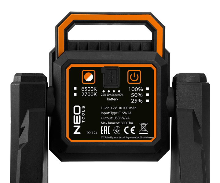Reflektor teleskopowy NEO TOOL 99-124 3000 lm (5906692019526) - obraz 7