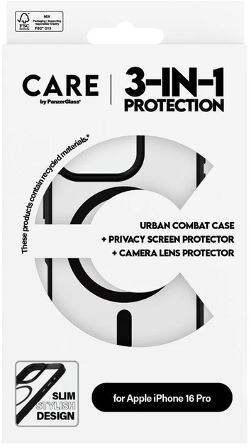 Захисне скло PanzerGlass Flagship 3-in-1 Privacy Bundle для Apple iPhone 16 Pro (PG_B1358-P2862-1284) - зображення 3