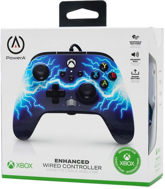Kontroler PowerA Xbox Series X Enhanced Wired Controller - Arc Lightning (0617885026898) - obraz 6