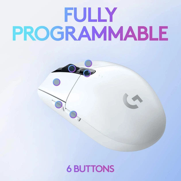Logitech G304 Wireless White – Безпровідна ігрова миша з точним керуванням - зображення 8