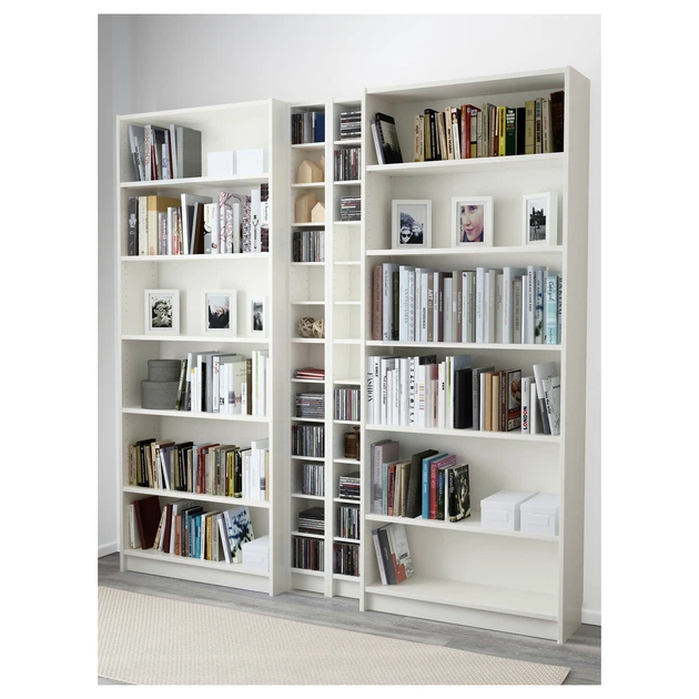 Стелаж BILLY / GNEDBY 200x202x28 см IKEA 990.178.36 білий - зображення 2