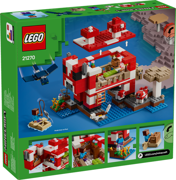 Конструктор Лего Майнкрафт Будинок грибної корови Lego Minecraft 21270 - Фото 2 Конструктор Лего Майнкрафт Будинок грибної корови Lego Minecraft 21270 - зображення 2