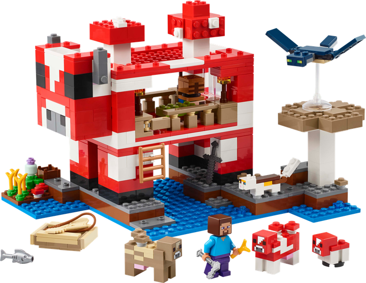 Конструктор Лего Майнкрафт Будинок грибної корови Lego Minecraft 21270 - Фото 4 Конструктор Лего Майнкрафт Будинок грибної корови Lego Minecraft 21270 - зображення 4