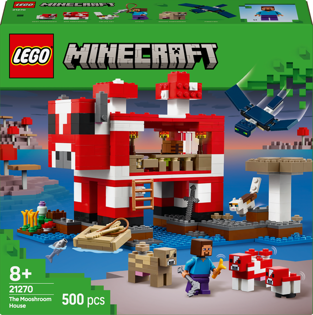 Конструктор Лего Майнкрафт Будинок грибної корови Lego Minecraft 21270 - Фото 6 Конструктор Лего Майнкрафт Будинок грибної корови Lego Minecraft 21270 - зображення 6