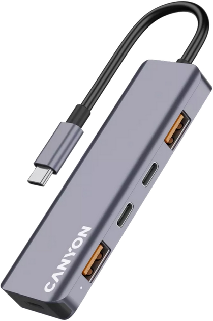 USB-hub Canyon DS-18 5in1 USB-C Grey (CNS-TDS18) - obraz 2