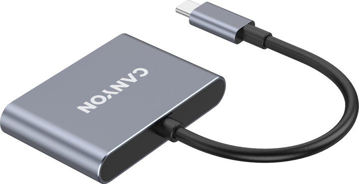 USB-hub Canyon DS-3 3in1 USB-C Dark Grey (CNS-TDS3) - obraz 3