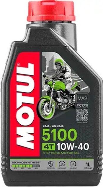 Olej silnikowy Motul 5100 4T 10W40 1 l (3374650247076) - obraz 1
