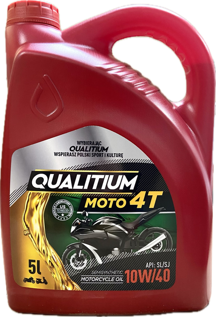 Olej silnikowy Qualitium Moto 4T 10W40 5 l (5906749635563) - obraz 1