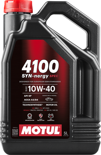 Olej silnikowy Motul 4100 SYN-nergy 10W40 5 l 4100 (3374650406909) - obraz 2