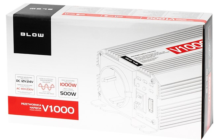 Перетворювач напруги Blow 12V/230V V1000/500W (5900804003977) - зображення 3