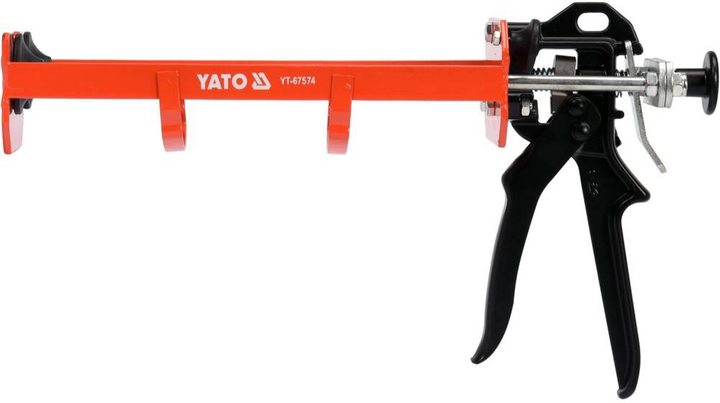 Pistolet szkieletowy YATO do nakładania uszczelniaczy, z podwójnym wkładem L= 245 mm, W= 100 mm (YT-67574) - obraz 1