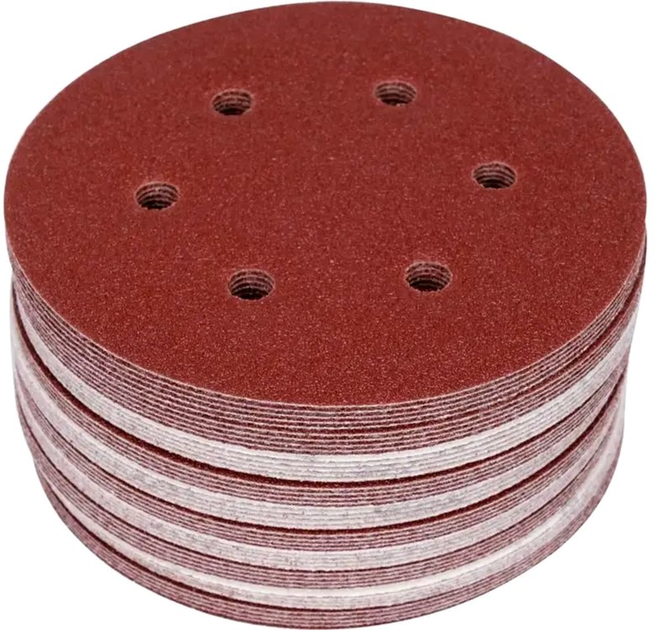 Zestaw krążków ściernych YATO na rzep 150 mm P40 50 szt. (YT-834581) - obraz 2