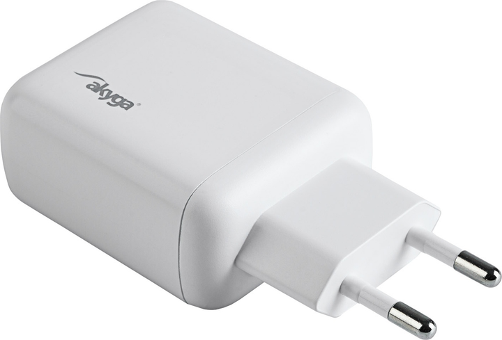 Ładowarka sieciowa AKYGA 2x USB-C 40W White (AK-CH-19) - obraz 2