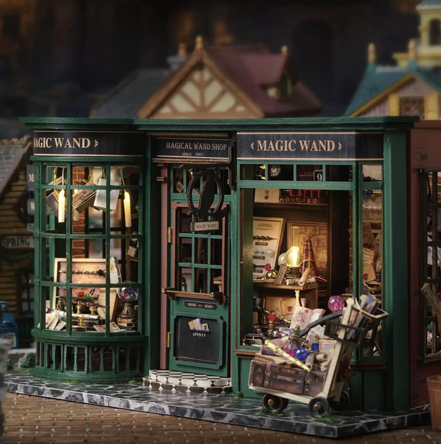 Book Nook DIY Harry Potter - Румбокс "Магазин волшебных палочек Олливандера" с подсветкой - изображение 6