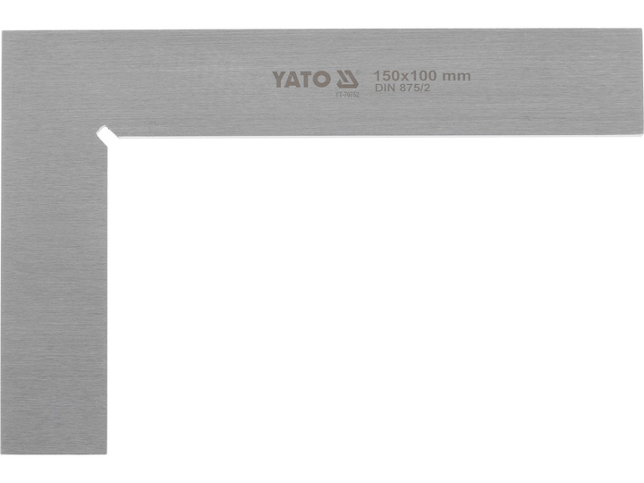Кутник слюсарний YATO 150 x 100 мм кл. II YT-70752) - зображення 1