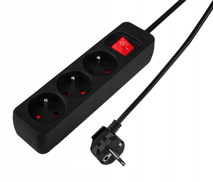 Przedłużacz listwowy NEO Tools 3 gniazda 1.5 m czarny 90-182 (5907558474985) - obraz 3