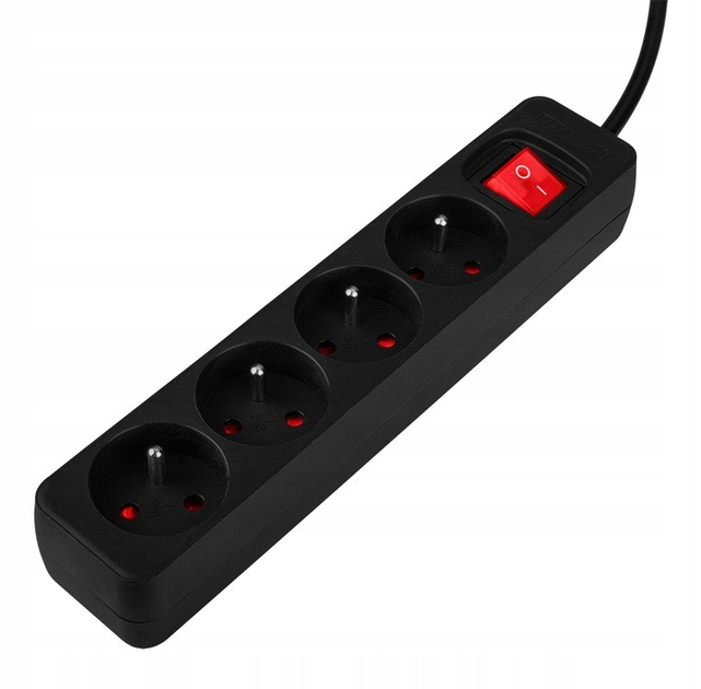 Przedłużacz listwowy NEO Tools 4 gniazda 1.5 m czarny 90-184 (5907558475005) - obraz 4